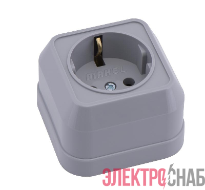 Розетка ОП IP20 с заземл. сер. Makel 45008