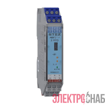 Барьер искрозащиты преобразователь термосопротивлений АВИС17-2RTD-2I-C СТЭЗ 65022223