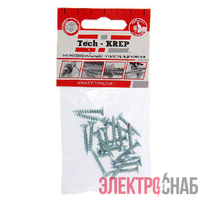Шуруп универсальный 3.5х30 с потайной головкой цинк. (пакет) (уп.20шт) Tech-Krep/Zitar 102419