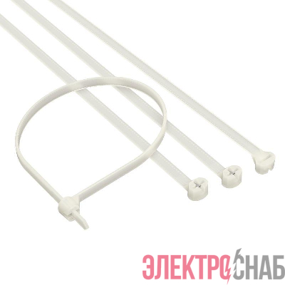 Хомут кабельный 4.8х200 P6.6 с двойным замком бел. (уп.100шт) DKC 21215SR