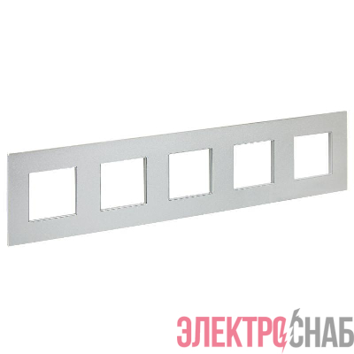 Рамка 5-м SKANDY SK-F35S металл серебр. IEK SK-M52-M-K23