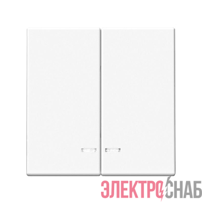 Выключатель 2-кл. ArtGallery (сх. 5а) 10AX с подсветкой быстрозажим. клем. механизм бел. SE GAL000153S