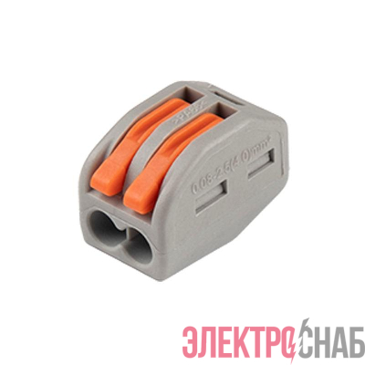 Клемма монтажная рычажного соединения PTC-2P 222-412 450В 32А 0.08-2.5(4.0)кв.мм JazzWay 5050792