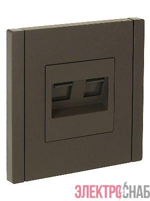 Розетка компьютерная 2-м RJ45 кат.6 FORTE&PIANO FP334 сер. IEK FP-K20-2-K03
