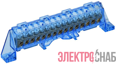 Шина нулевая N в комб. изол. &quot;Стойка&quot; 6х9-15-С TEKFOR IEK TF-NN10-15-DP-K07