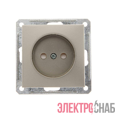 Механизм розетки 1-м СП W59 16А IP20 защ. шторки без заземл. шампань SchE RS16-151-4-86