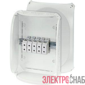 Коробка распределительная ОП 255х355х122мм IP66/67 с клемм. KF 5050 G свет./сер. HENSEL 62000079