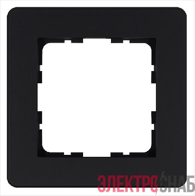 Рамка 1-м G-Flex черн. матов. soft touch Jasmart G1101PB