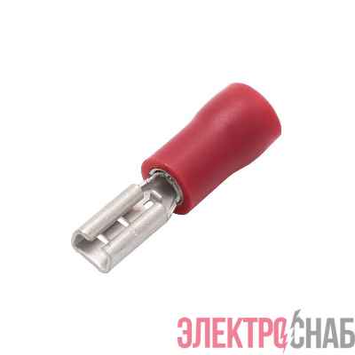Наконечник изол. "розетка" 0.25-1.5кв.мм А=6.3х0.8мм кр. (уп.100шт) DKC 2A02P