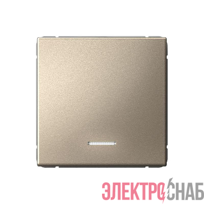 Выключатель 1-кл. ArtGallery 10AX с подсветкой быстрозажим. клем. механизм шампань SE GAL000513S