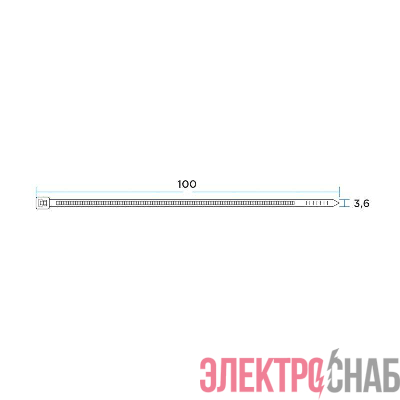 Хомут кабельный 3.6х100 нейл. черн. (уп.100шт) Rexant 07-0101-4