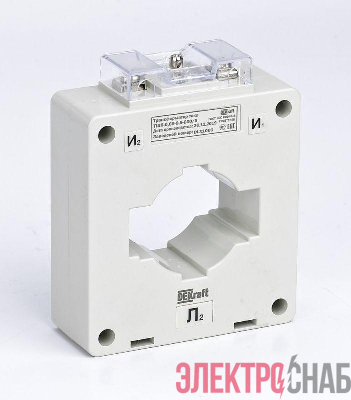 Трансформатор тока ТШП-0.66 600/5А кл. точн. 0.5S 10В.А d40мм DEKraft 50112DEK