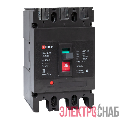 Выключатель автоматический 3п 100А 25кА LS250 ProPact EKF mccb-250-25-3-100-ls