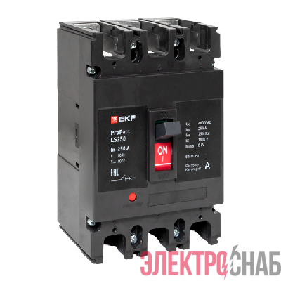 Выключатель автоматический 3п 160А 25кА LS250 ProPact EKF mccb-250-25-3-160-ls