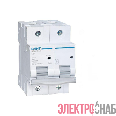 Выключатель автоматический модульный 2п (1P+N) C 25А 25кА NB8-125R (R) CHINT 559788