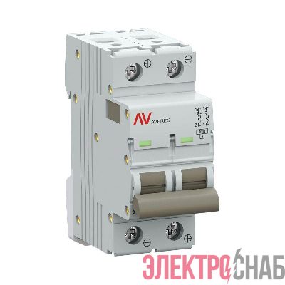 Выключатель автоматический модульный 2п C 4А 6кА AV-6 AVERES EKF mcb6-DC-2-04C-av