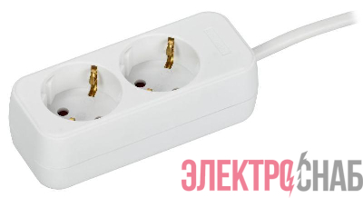 Удлинитель 2х3м 10А У02 ПВС 3х1 бел. UMA IEK UM-YP10-10-02-03-Z-K01