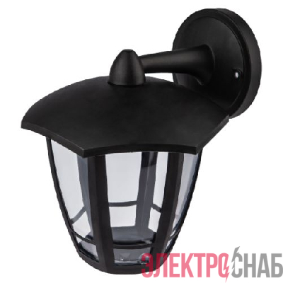 Светильник светодиодный садово-парковый ДБУ 07-8-006 Дели 3 8Вт 3000К IP44 6 гранный настенный черн. Эра Б0064274