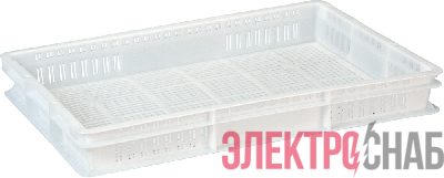 Ящик с перфорацией 600х400х75 натуральный морозостойкий 423 423