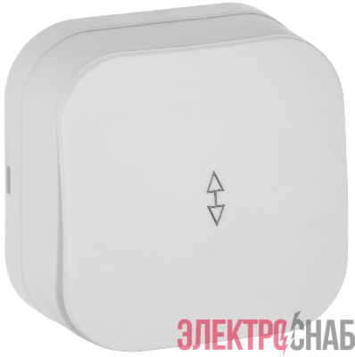 Выключатель проходной 1-кл. ОП GLORY ВСп10-1-0-ХБм 10А бел. матов. IEK EVH12-K01M-10