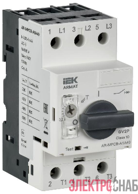 Выключатель автоматический защиты двигателя A1 GV2P 0.24-0.4А ARMAT IEK AR-MPCB-A1A40