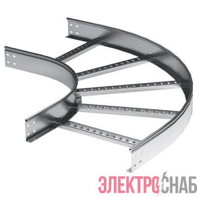 Угол горизонтальный 90град. 80х200 R-600 в компл. с крепежн. элемент. и соед. пластинами DKC LC8620K