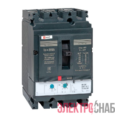 Выключатель автоматический 3п 250/200А 45кА ВА-99C Compact NS PROxima EKF mccb99C-250-200