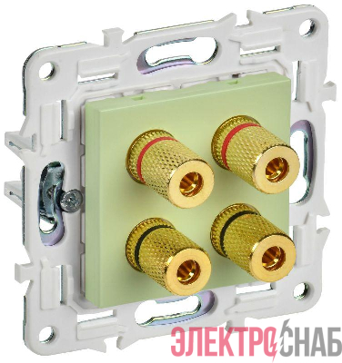 Аудиорозетка 4-м SKANDY SK-A01G мятный IEK SK-S40-K06