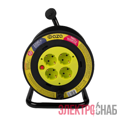 Удлинитель на катушке 4х30м с с заземл. CRG-04-3000 ФАZА 5063808