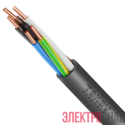 Кабель TOKOV ELECTRIC ВВГнг(А)-LS 5х6 ОК (N PE) 0.66кВ (м) УТ000028410