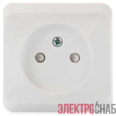 Розетка 1-м ОП Этюд 16А IP20 250В без заземл. защ. шторки бел. SE PA16-002B