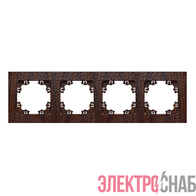 Рамка 4-м Афина фактурная универс. венге Universal A10046-V