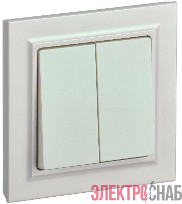 Выключатель 2-кл. СП BRITE ВСР10-2-0-БрЖ 10А в сборе жемчуж. IEK BR-V20-0-10-K36-F