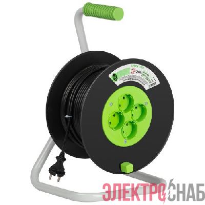 Удлинитель на пластик. катушке 4х40м без заземл. KAT-2x1-40m Greenline ПВС 2х1 Эра Б0065087