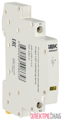 Лампа индикаторная одинарная LED 110-230В AC желт. ARMAT IEK AR-LED-1-1-Y