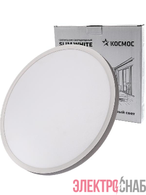 Светильник светодиодный SLIM WHITE 48Вт 4500К IP40 3480лм 230В 500х25мм КОСМОС KSlim48w_W4500K