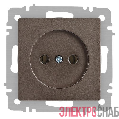 Розетка 1-м СП Accent 6-201-08 16А IP20 250В 2P бронза Intro Б0063670