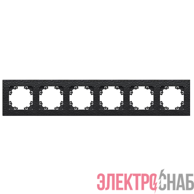Рамка 6-м Афина фактурная универс. графит Universal A11043-Gr