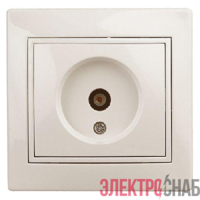 Розетка телевизионная одиночная TV СП Plano 1-301-02 IP20 сл. кость Intro Б0027618