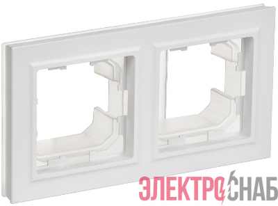Рамка 2-м BRITE РУ-2-БрАБ-44 IP44 арктич. бел. IEK BR-M22-44-K91