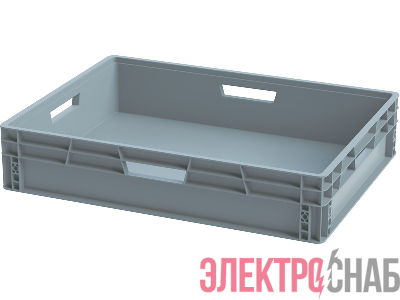 Ящик п/п 800х600х170 сплошной, усиленное дно, цв. серый SPK 8616 SPK 8616
