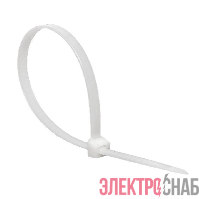 Хомут кабельный 7.2х300 нейл. бел. (уп.100шт) EKF plc-c-7.2x300