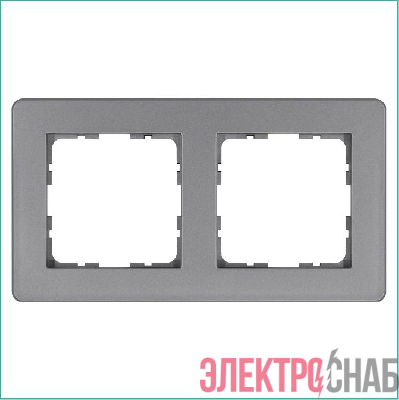 Рамка 2-м G-Flex алюм. Jasmart G1102S