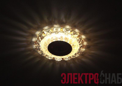 Светильник DK LD17 SL PK/WH декор cо светодиодной подсветкой MR16 прозр. роз. ЭРА Б0028078