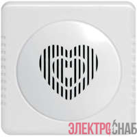 Звонок проводной Сюрприз 12 мелодий с питанием от батареек с кнопкой и проводом 2AAх1.5В 80-90дБА бел. МОНОМАХ СР-02Б