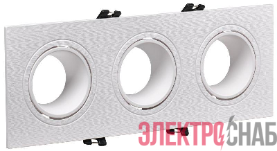 Светильник 4103 встраиваемый 3хMR16 квадрат пласт. бел. IEK LT-UVB0-4103-GU05-3-K01