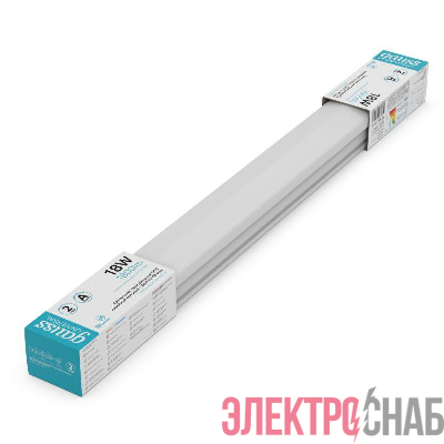 Светильник светодиодный Universal 18Вт 4000К IP65 1800лм 605х60х56мм матов. с БАП 90мин GAUSS 843424218A