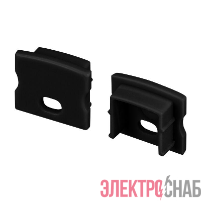 Заглушка LINE-1715 с отверстием BLACK пластик (комплект) Arlight 044277