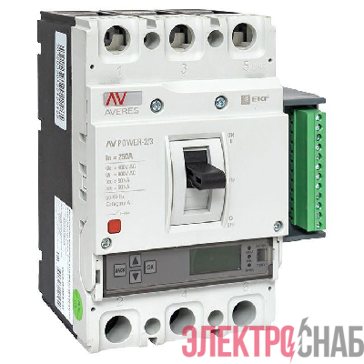 Выключатель автоматический 3п 250А 50кА AV POWER-2/3 ETU6.2 AVERES EKF mccb-23-250-6.2-av