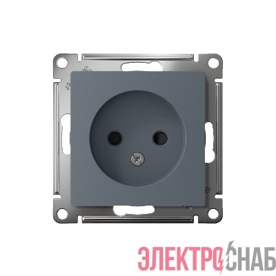 Розетка 1-м СП AtlasDesign 16А IP20 без заземл. защ. шторки механизм грифель SE ATN000749